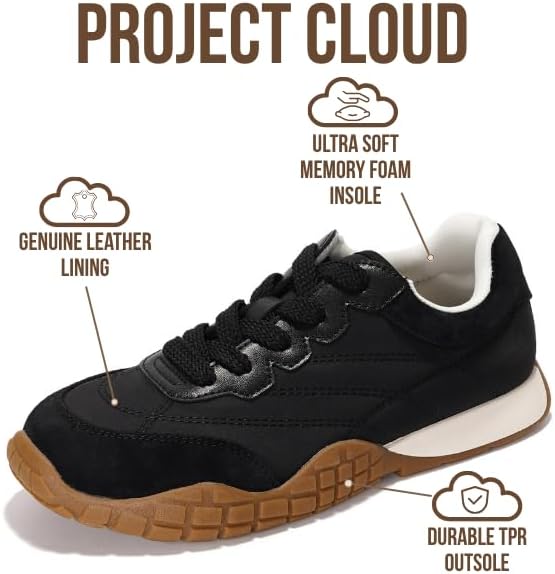 Project Cloud Sneakers for Women - Lightweight with Memory Foam Insole Womens Sneakers - Walking Shoes Women Footwear - Womens Shoes (Donna Hitop)
