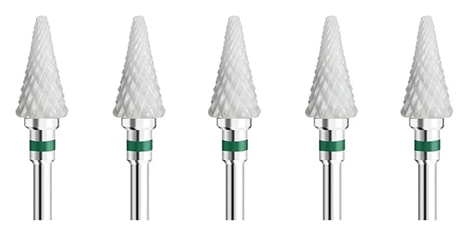 WWJN 5Pc Ceramic Nail Art Drill Bits Rotary Cutter Clean Apparatus for Manicure Nail Milling Machine Accessories Removal Nail Gel Tool