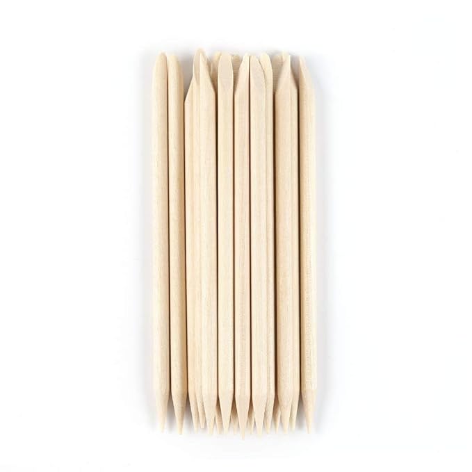 20Pcs Wood Sticks for Nails, Wood Sticks for Nail Art Manicure Decoration Tools Remover Sticks Double Heads Cuticle Pusher,Cuticle Pushers