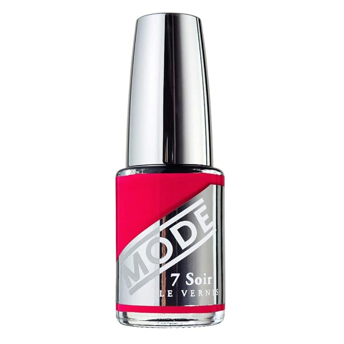 MODE Bright Rouge Hot Fire Red Nail Polish 1000 KISSES DEEP Nail Lacquer, Long Lasting Pigment Rich Color, Chip Resistant Strength, UV Protection, Made in NY USA