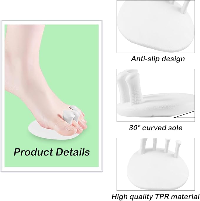 Toe Separators for Overlapping Toes Women,White Calf Trainer Toe Separators for Women,Multifunctional Bunion Corrector Thin Leg Exerciser,Suitable for Having Plantar Fasciitis,Bunions,Other Foot Pain