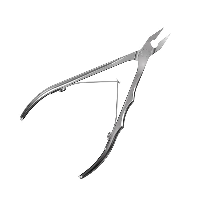 Staleks Pro EXPERT 61 Ingrown Toenail Nippers – 12mm Blades – Narrow Tips with Safe Ends – Stainless Steel – Professional Pedicure Tool NE-61-12, Full Jaw, 0.47 Inch (12mm)