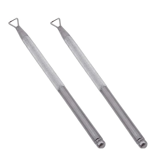 Nice & DeftCuticle Pusher Stainless Steel Nail Art Remover Tool Triangle Cuticle Peeler Scraper Remove Gel Nail Polish(Silver Color)