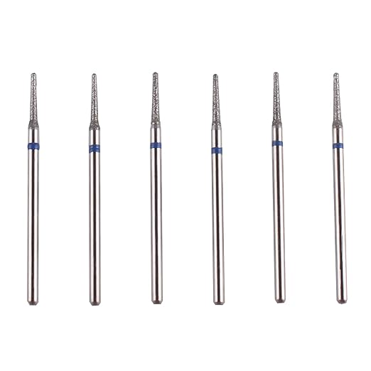 MZCMSL 6pcs Needle Shaped Cuticle Drill Bits for Manicure Under Nail, 3/32 shank Diamond Nail Bit