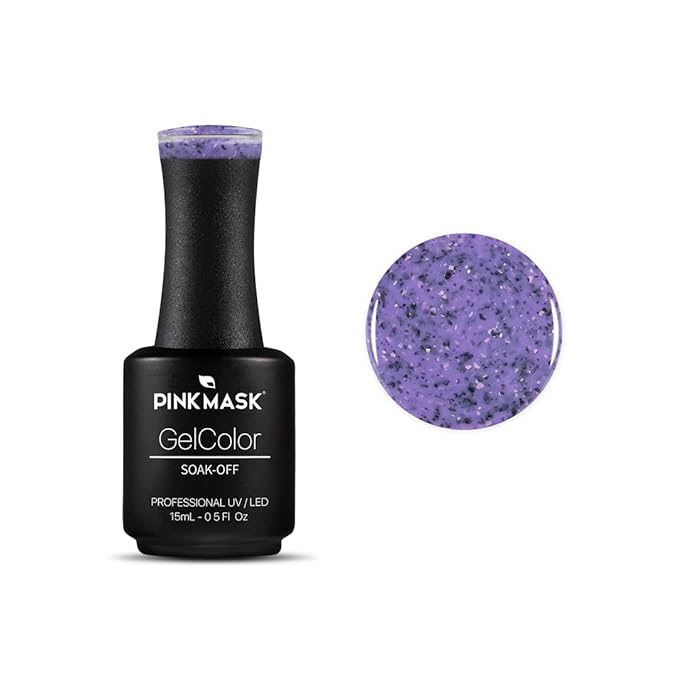 PINK MASK Gel Color Nail Polish Frugalicious - Col. Discount Diva 15ml / o.5 oz - UV/LED Gel Polish, Non Wipe, Long Lasting, Soak Off Formula