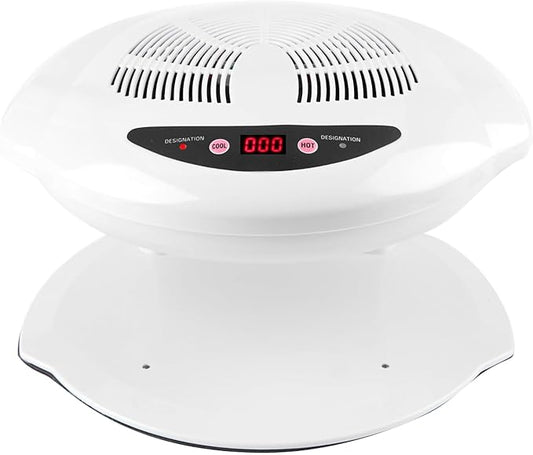 Air Nail Dryer, 2 in 1 400W Cool Warm Nail Air Blow Fan Nail Drying Machine Automatic Sensor Nail Polish Dryer Nail Art Manicure Tool for Salons or Home Use White