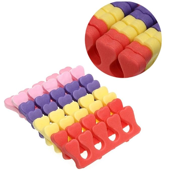 Toe Separators Toe Spacers (12 Pairs)- Apply Nail Polish During Pedicure Manicure - Stocking Stuffers for Ladies Women Teens Girls Kids - Nail Spa Party Supplies