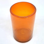 Solid Orange 14 oz Drinking Glasses, Recycled Glass, Toxin-Free - Image 4