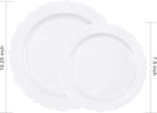 U-QE 60PCS White-Plastic-Plates - Image 2