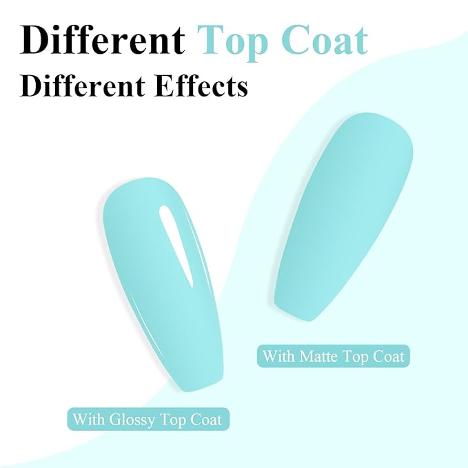 Imtiti Green Gel Nail Polish, Mint Green Nail Gel Polish High Gloss Soak Off UV LED Spring Summer Nail Art Manicure Salon DIY Design 10ML