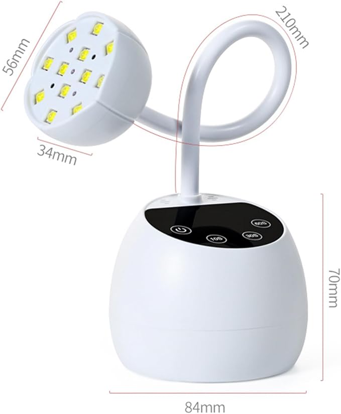 36W Mini UV Light for Nails with Smart Sensor Charging Cordless Rechargeable 360° Adjustable Nail Dryer for Salon & Home Use Portable Nail Polish Flash Curing Tool
