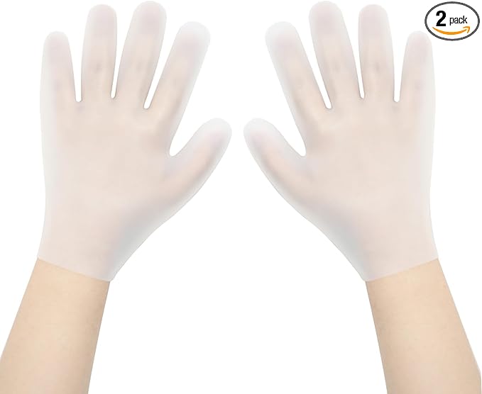Moisturizing Gloves Overnight, Hand Care, Touchscreen Compatible, Reusable Hand Masks Moisturizing Glove, Suitable for Dry Hands, White Silicone Gloves for Men and Women, Spa