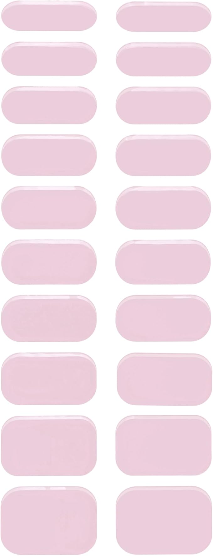Gel Nail Strips 20 Pcs Wraps - Nude Pink, Easy Apply Gel Nail Stickers Long Lasting, Salon-Quality, 2 Prep Pads, 1 File, 1 Wooden Stick, UV Light Required