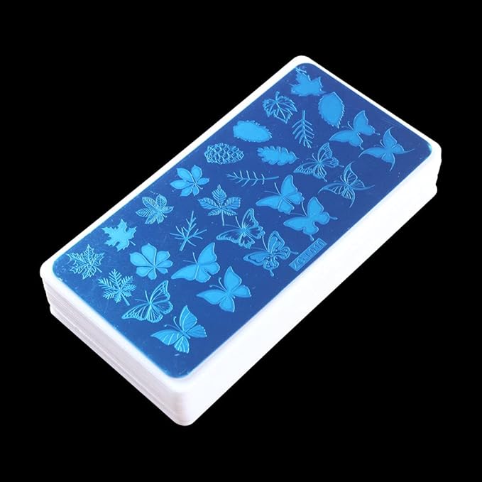 15pcs 12X6cm Nail Art Soft Stamping Protective White Color Stamper Rectangel Stamp Holder