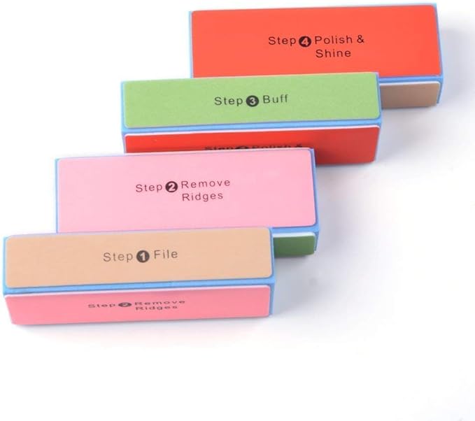 10PCS Nail Buffer Block, AHIER 4 Way Colorful Buffing Block Shine Polisher Nail Buffing File Manicure File Sanding Files