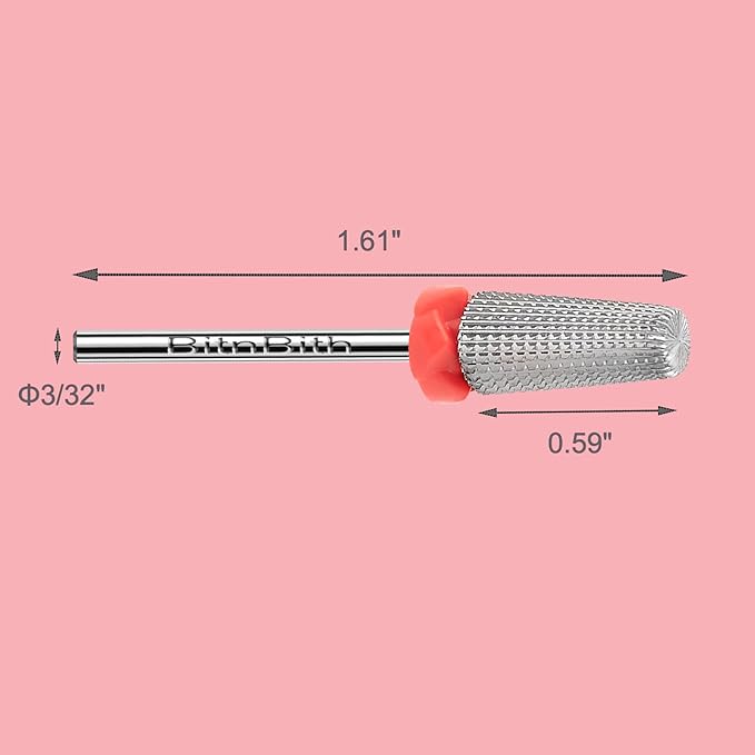 5 in 1 Nail Drill Bits, 3/32”Professional Carbide Drill Bits for Nails Multifunction Art Bit, Fast Remove Acrylic Hard Gel Cuticle Nail Efile Bit Manicure Pedicure,Two Way Rotate,Fine