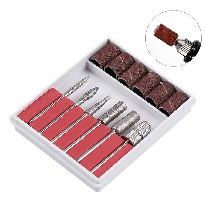 Pack of 2 Sets,Nail Drill bits Set,Premium 3/32''(2.35mm) Nail Bit Nail Art Tools for Professional Acrylic Gel Nails (Standard, 2)
