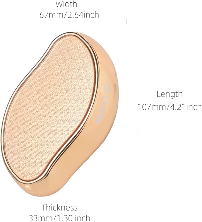 Nano Glass Foot File Callus Remover - Crystal Glass Pedicure Foot Care Foot Scrubber Painless Dry and Wet Use for Hard Skin Calluses Removal (Gold)