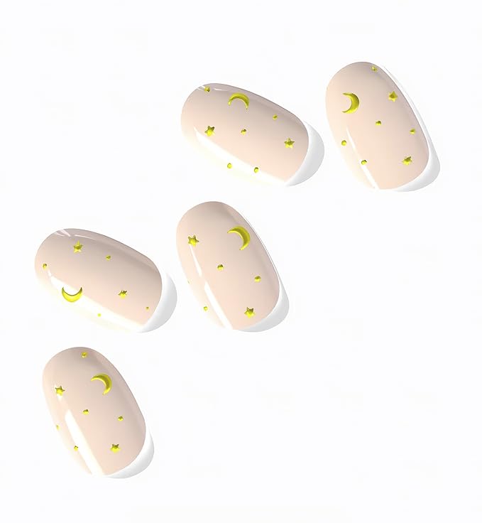 NOVA, Female Founded, Semi Cured Gel Nail Strips (Kismet) - The 10 Minute Manicure. Salon-Quality, Works with Any Nail Lamp, Easy to Apply & Remove - Incl. Nail File & Wooden Stick (Kismet)
