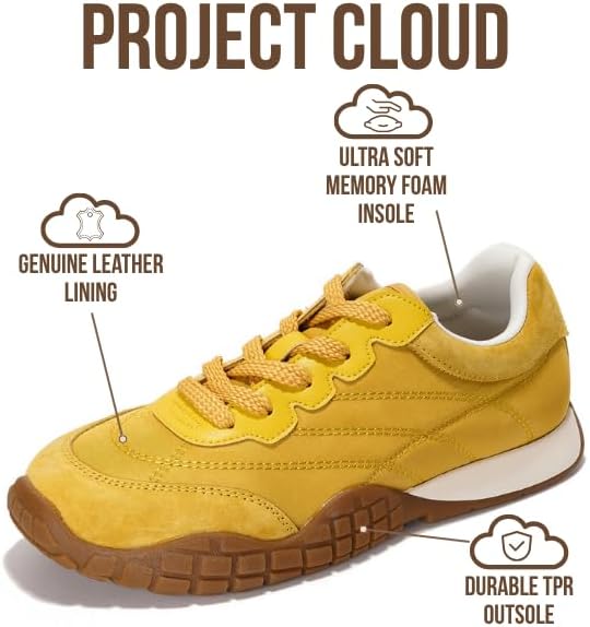Project Cloud Sneakers for Women - Lightweight with Memory Foam Insole Womens Sneakers - Walking Shoes Women Footwear - Womens Shoes (Donna Hitop)