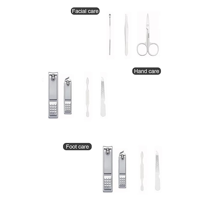 Nail Clipper Set Manicure Set Men Stainless Steel Nail Clippers Kit with Portable Travel Case, Personal Care Tools Men Grooming Kit for Husband Boyfriend Family