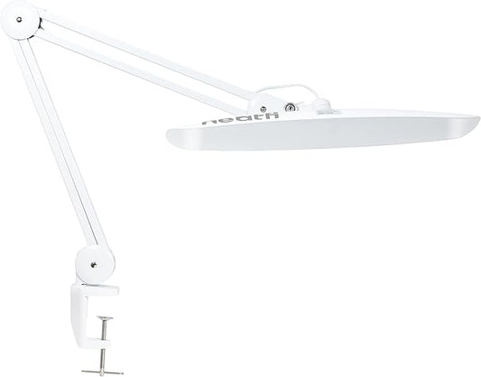 Neatfi XL 2,200 Lumens LED Task Lamp, 20W, 182 Pcs SMD LED, Dimmable, 4 Level Brightness, 3 Light Modes, Desk Light for Home, Office, Workbench (CCT, White)