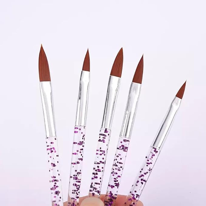 10 Pcs Nail Dotting Tools Set, 5 Pcs Double-end Nail Dotting Pen and 5 Pcs Nail Art Painting Brushes