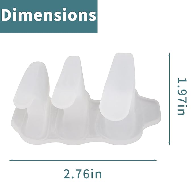 4 Pairs Silicone Toe Separators Toe Spacers for Women Men,Breathable and Soft Options for Pain from Bunions,Plantar Fasciitis, Foot Alignment（Transparent）