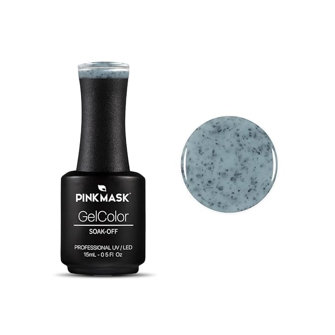 PINK MASK Gel Color Nail Polish Freckles - Cruella Col. 15ml / o.5 oz - UV/LED Gel Polish, Non Wipe, Long Lasting, Soak Off Formula