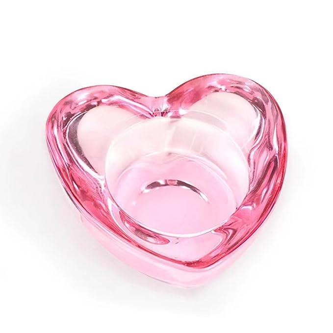 Nail Dampen Dish Cup for Nail Art, Crystal Glass Nail Monomer Dish Holder for Nail Acrylic Liquid & Powder