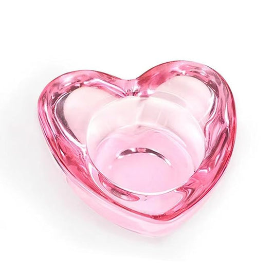 Nail Dampen Dish Cup for Nail Art, Crystal Glass Nail Monomer Dish Holder for Nail Acrylic Liquid & Powder