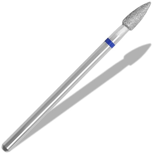 Diamond Nail Drill Bits Efile Cuticle Drill Bit Nail Buffer Bit Russian Electric File Bits for Under Nail Dead Skin Cleaning Cuticle Remove Nail Art Design Manicure and Pedicure (Medium)