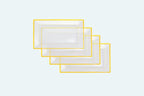 Clear Plastic Serving Tray Clear Gold Rim Disposable Serving Trays & Platters - Image 9