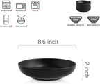 Selamica Porcelain 8.6 inch Salad Pasta Bowls Set of 6, 34 OZ Bowls Plates - Image 3