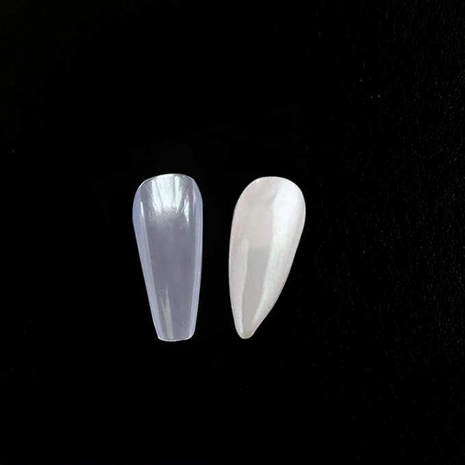 Mirror Pearl Nail Chrome Powder,White Pearl Chrome Nail Powder Nail Art Flakes Decoration Nail Dust Tip Manicure Transparent 1 Box Pearl White Chrome Powder for Nails