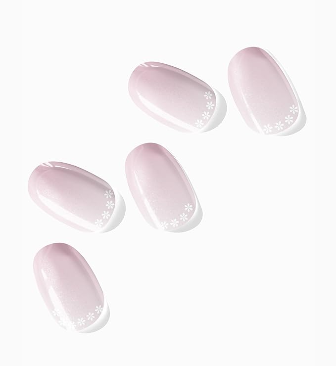 NOVA, Female Founded, Semi Cured Gel Nail Strips (Dear Daisy) - The 10 Minute Manicure. Salon-Quality, Works w/Any Lamp, Easy to Apply - Incl. Nail File & Stick (Dear Daisy)