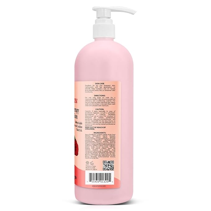 PRO NAIL - Healing Therapy Massage Lotion - Professional Pedicure, Body and Hot Oil Manicure, Infused with Natural Oils, Vitamins, Panthenol and Amino Acids (Sensual Rose, 32 Oz)