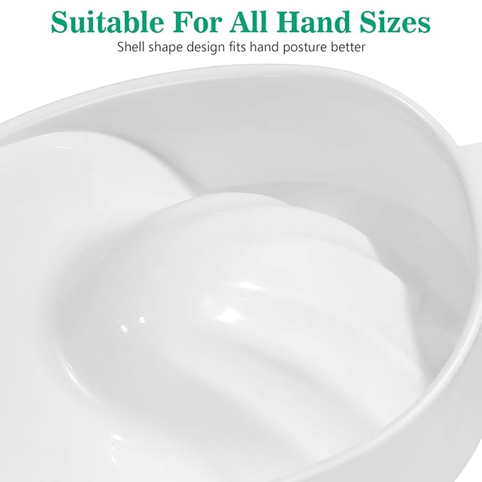 Nail Soaking Bowl White Plastic Manicure Soak off Tray for Nail Treatment at Home and Professional Salon Use