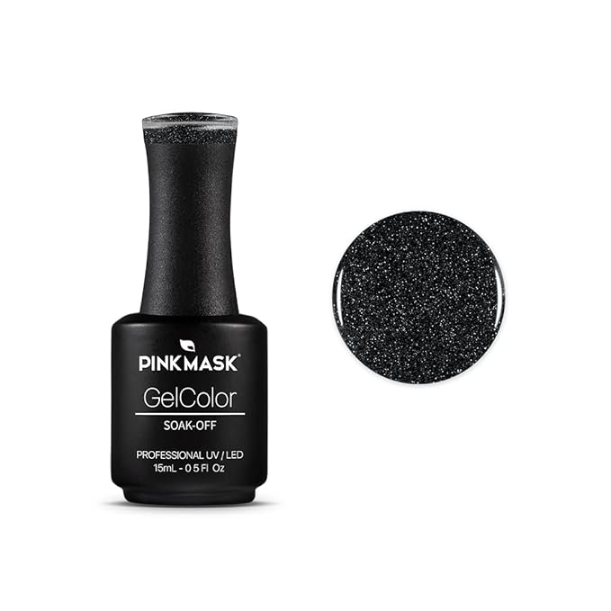 PINK MASK Gel Color Nail Polish Flash Back - Night Fever Col. 15ml / o.5 oz - UV/LED Gel Polish, Non Wipe, Long Lasting, Soak Off Formula