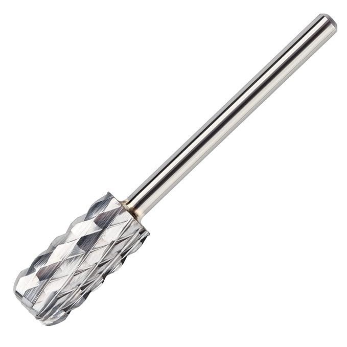 QUNZHAO Nail Drill Bits Dust Droof Bit Tungsten Steel Fast Remove Acrylic or Hard Gel 3/32" Shank - Manicure, Nail Art, Drill Machine Accessories (3X Extra coarse-3XC, Silver)