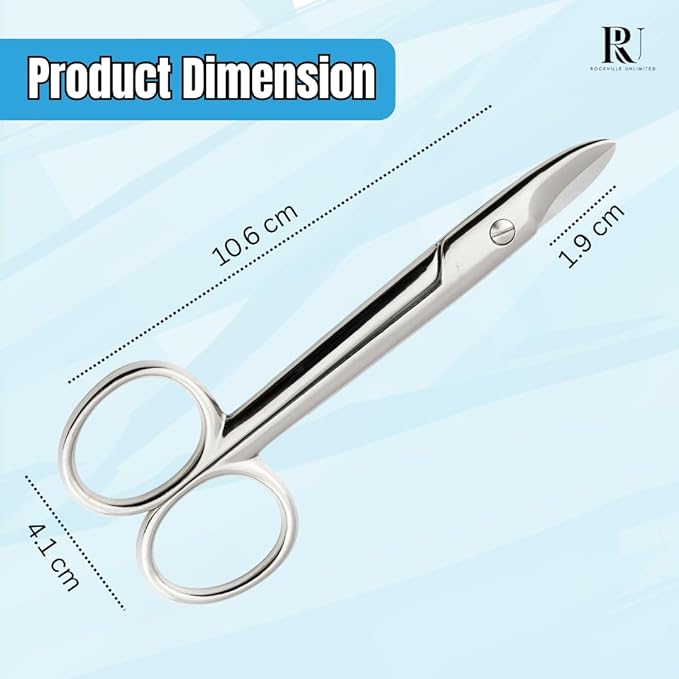 Nail Scissors Stainless Steel for Toenail Scissors Made in Germany for Precise Cutting of thick nails Pedicure Scissor for Manicure Pedicure & Ingrown Toenails Grooming Scissor for Men Women & Kids.