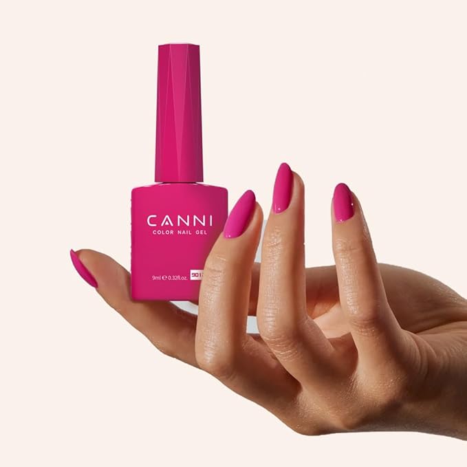 CANNI 9ml Hema-Free Gel Nail Polish Set- 6Pcs White Black Burgundy Red Purple Nude Colors Gel Polish Kit, Soak Off LED Nail Gel Manicure Kit DIY at Home Salon Gifts for Women Girls