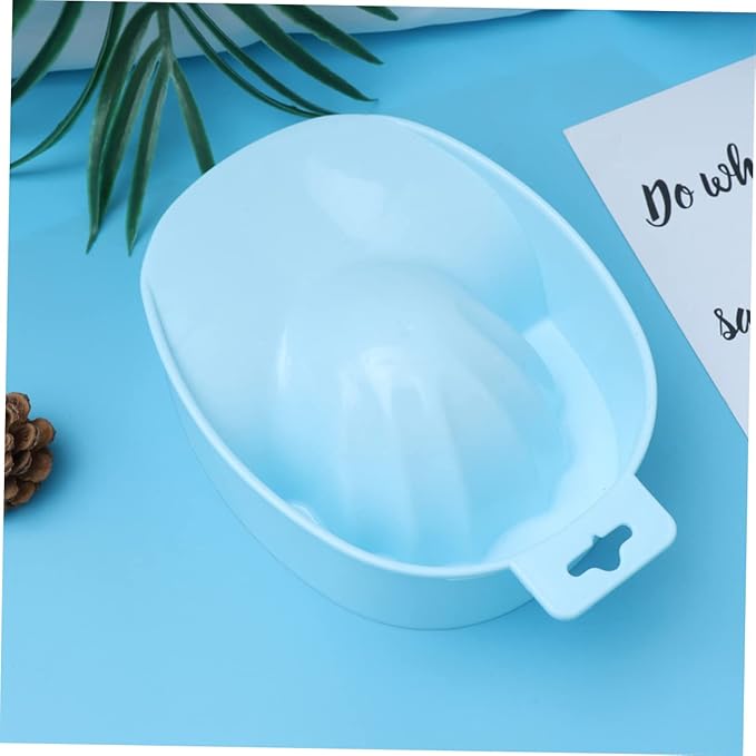 1pc Rectangular Nail Care Soaking Bowl for Manicure Nail Art Bowl for Cuticle Treatment Suitable for Home and Salon Use Blue