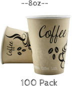 Disposable Coffee Cups, To Go Paper Hot Cups, Classic Design - Image 2