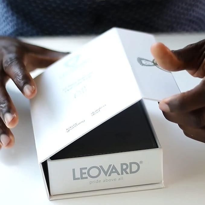 Leovard- Premium Leather Nail Grooming Kit for Men & Women | Manicure Pedicure Set 10 Pcs Stainless Steel Luxury Grooming Kit W/Genuine Full-Grain Leather Travel Carrying Case | Posh Gifts