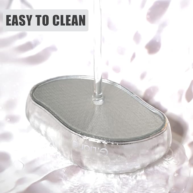 Nano Glass Foot File Callus Remover - Crystal Glass Pedicure Foot Care Foot Scrubber Painless Dry and Wet Use for Hard Skin Calluses Removal (Silver)
