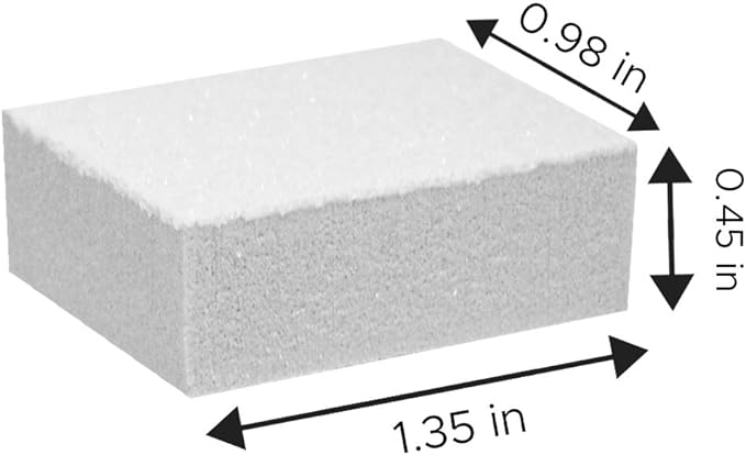 Karlash Nail Mini White Buffer Block File 80/100 Grit 2 Sided (130pc White)