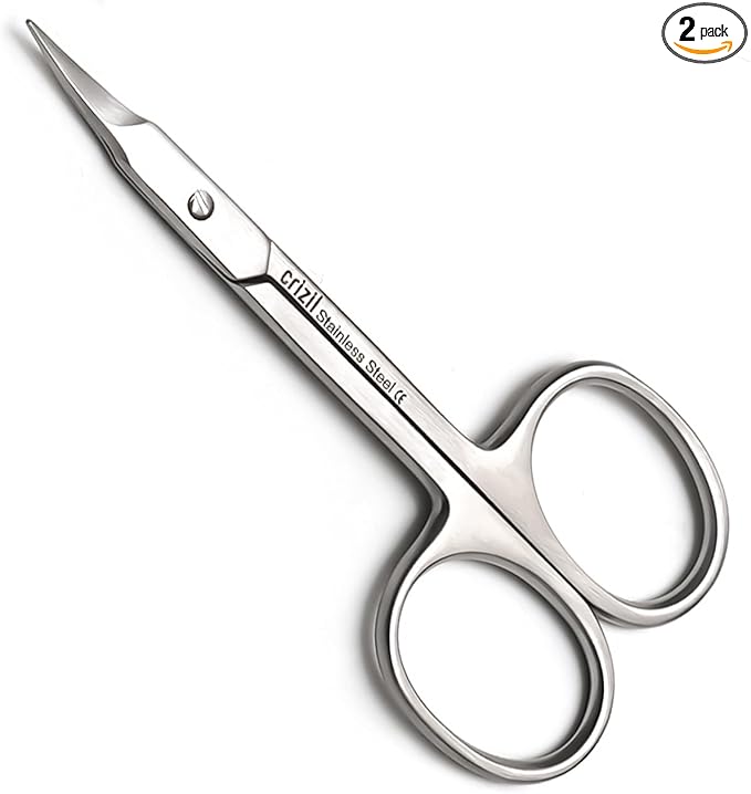 Nail Scissors for Women & Men – Stainless Steel, Curved Blade, Sharp Scissors for Toenails, Manicure, Pedicure, Cuticle For Home & Professional Use (Cuticle Scissors)