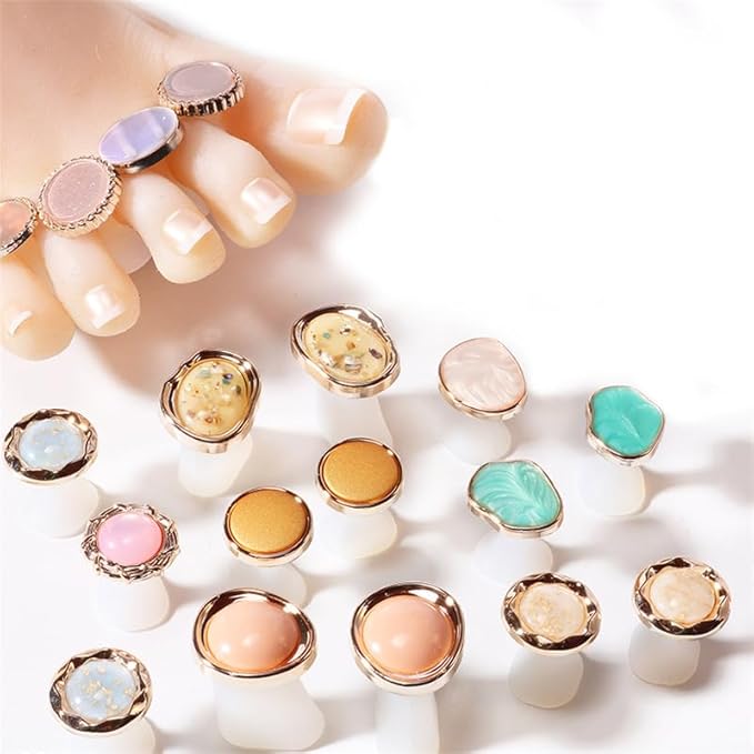 8pcs Silicone Toe Separators, Pedicure Toe Dividers, Toe nail Manicure Dividers for Nail Polish Application