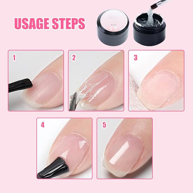 Nail Repair Protection Gel, 2025 Upgraded Nail Repair Gel for Damaged Nails, Instant Cracked Nail Repair Kit for Split Natural Nails, Easy Quick Fix Strengthening Treatment Cuticle Care (1 Pcs)